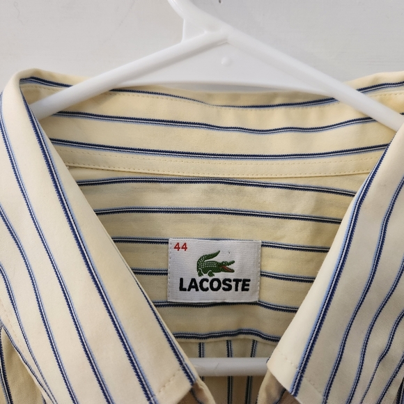 LaCoste men's striped long-sleeve button down. Sz EU 44 (US 34) - Picture 5 of 5